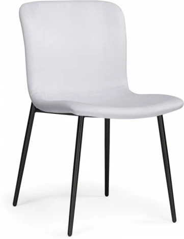 Обеденный стул Woodville Игон серый / черный муар (Металл, Велюр/Черный, Серый/Серый, Черный) арт.610748