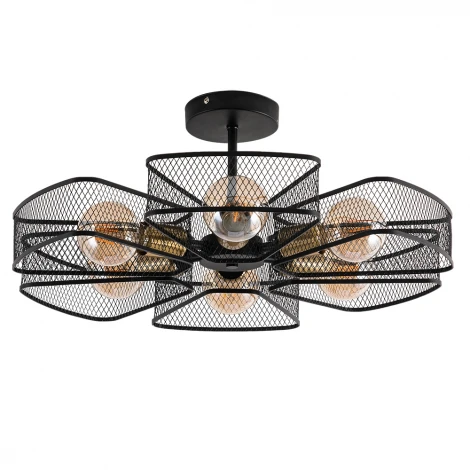 Потолочная люстра на штанге Arte Lamp Maasym A7044PL-6BK (220V, круглые)
