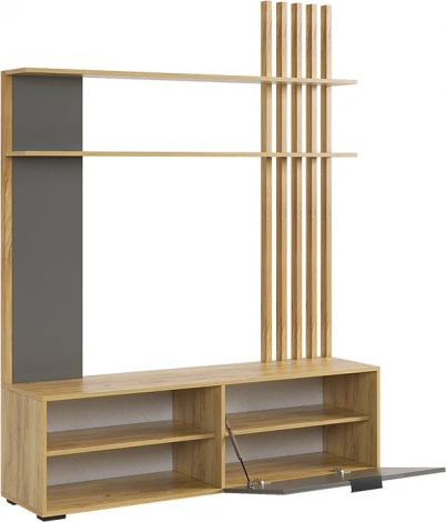 Бери Гостиная (Стенка), цвет дуб крафт золотой/графит Mebelson (арт.GNS-01.2564)