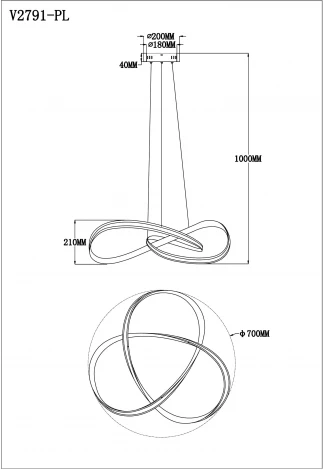 Подвесной светильник Moderli Tiara V2791-PL