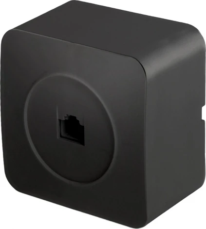 Розетка Ethernet RJ-45 (черный матовый) Stekker София 49483