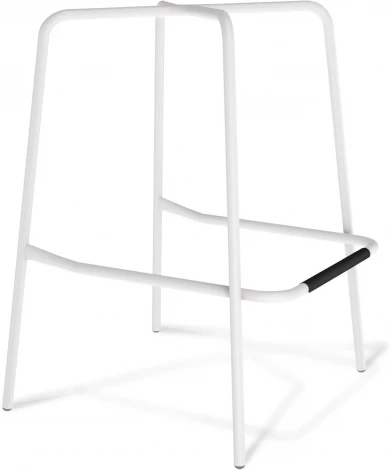 Стул барный Sheffilton SHT-ST39-1/S29 серое облако/белый муар