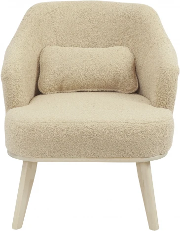 Кресло Комфорт 5 ткань барни крем, каркас лак Mebelik арт.009288