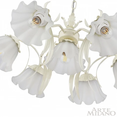 Подвесная люстра Arte Milano Napoli 316066/D680/7 IV (220V, на цепи, цветы, листья)