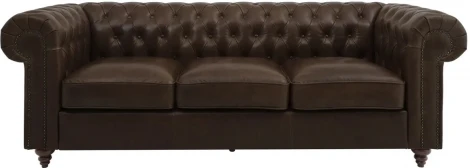 Диван Chester Classic ОГОГО (арт.329637), (Кожа/Коричневый)