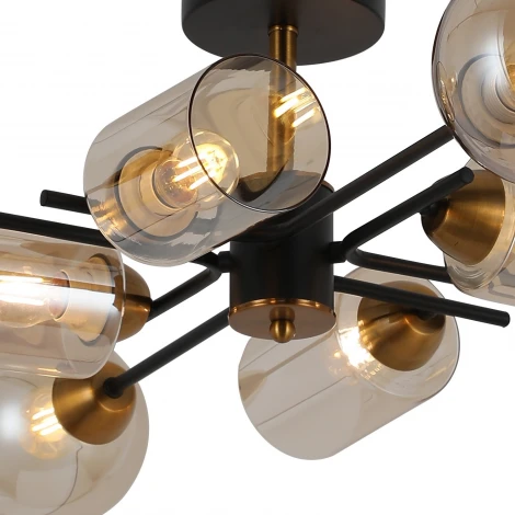 Потолочная люстра на штанге ILLUMICO IL8243-8COU-79 BK GD (220V)