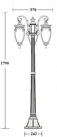 Наземный фонарь Oasis Light VERONA 86208B Bl