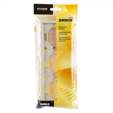 Рамка на 3 поста (кашемир, soft touch) Stekker Эмили 49912