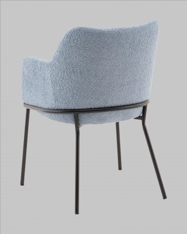 Стул с подлокотниками Кози new ткань букле синий Stool Group арт.УТ000040877