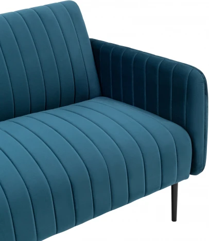 Диван прямой Stool Group Дрезден велюр синий УТ000035919