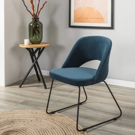 Стул Lars Diag blue/Линк R-Home арт.410120153h_Diagblue_черн