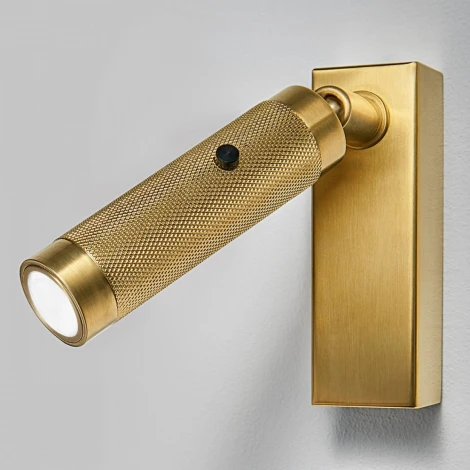Спот настенный Chelsom Wall Led Knurl Brass Imperiumloft 44,603 (144237-22) (220V, выключатель)