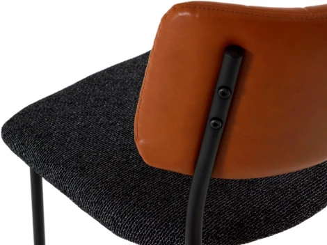 Обеденный стул Youdi ОГОГО Обстановочка! (Рогожка,Экокожа/Коричневый,Серый) арт.930820