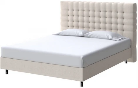 PROxSON Кровать Tallinn Boxspring Standart (Ткань: Рогожка Savana Milk (молочный)) 80x200