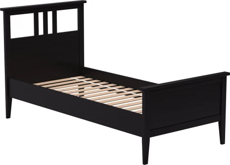 Комплект кровать Leset Мира 90х200 с основанием (Массив сосны/Черный) арт.2500000203824