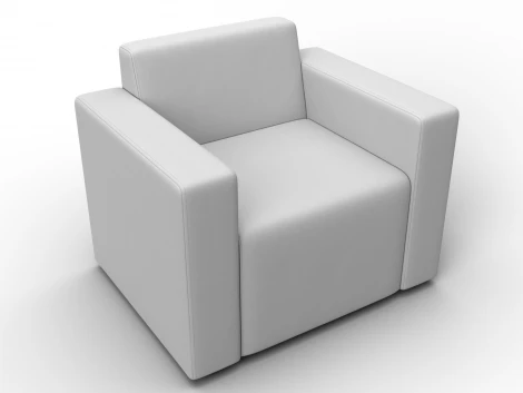 Кресло Лига-093 (ДСП,Брус,Фанера/Пластик/Экокожа/Белый) Лига Диванов 132468