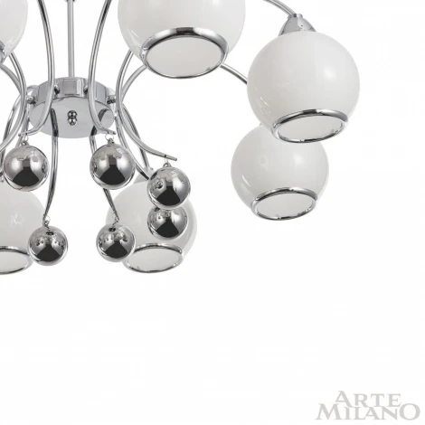 Потолочная люстра на штанге Arte Milano 276207/8 Ni (220V, шарики)