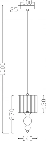 Подвесной светильник Freya Lauren FR5093PL-01CH (220V, на проводе, круглые)