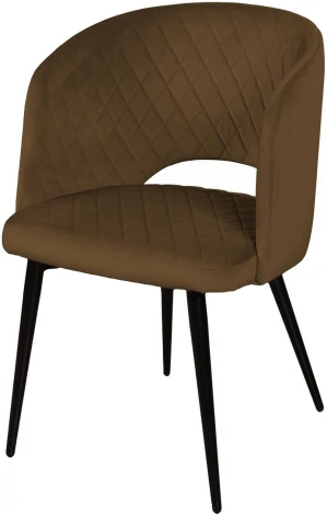 Кресло William ромб, бархат коричневый 12/ черный конус Top Concept (7827)