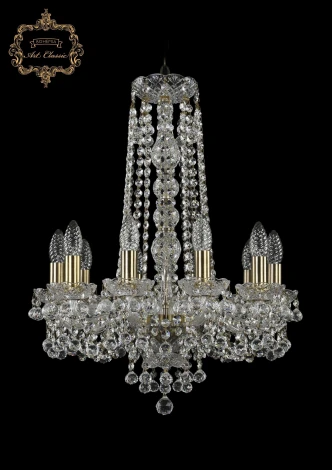 Подвесная люстра Art Classic 11.26 11.26.10.165.h-62.Br.B (220V, хрусталь, на цепи, подсвечник, свеча)
