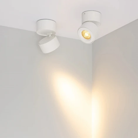 Спот светодиодный SP-POINT-SURFACE-R85-12W Warm3200-MIX (WH, 15 deg, 230V) (Arlight, IP20 Металл) 058614