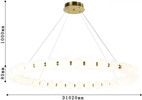 Подвесная люстра Favourite Gubbare 4014-10P (LED, 220V, на тросе, шарики, бусы)