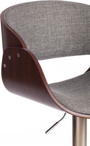 Барный стул LANDO (mod.4036) (Металл,Дерево,Ткань/Серый,Орех,Хром) Tetchair арт.21828