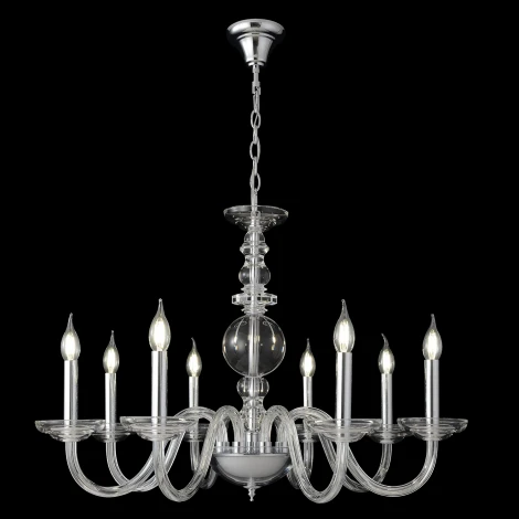 Подвесная люстра Crystal Lux ARABESQUE SP8 CHROME (220V, на цепи, подсвечник, свеча)