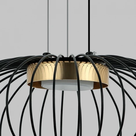 Подвесной светильник Imex MD.23103-1-P-BK+BR (220V, на тросе, круглые)