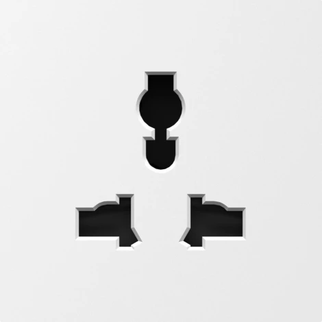 Накладка для розетки мультистандарт, со шторками 16A 250 В~, матовый белый Donel A07 DE11633