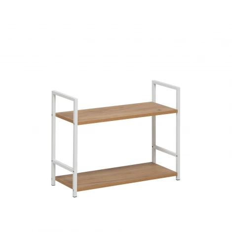 Стеллаж Leset Стилвуд 22 широкий, 2 полки 4687207095754 Металл, Белый