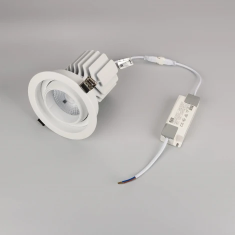 Встраиваемый светильник светодиодный MS-VORTEX-BUILT-R135-30W Day4000 (WH-WH, 50 deg, 230V) (Arlight, IP20 Металл) 057757