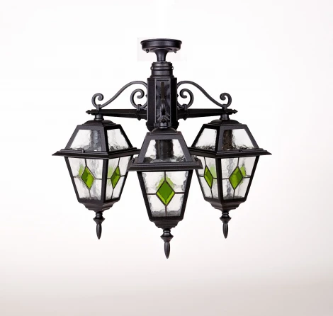 Потолочный светильник уличный Oasis Light FARO lead GLASS 91170A/3 lgG Bl