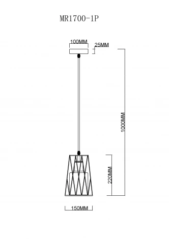 Подвесной светильник MyFar Scrum MR1700-1P (220V)