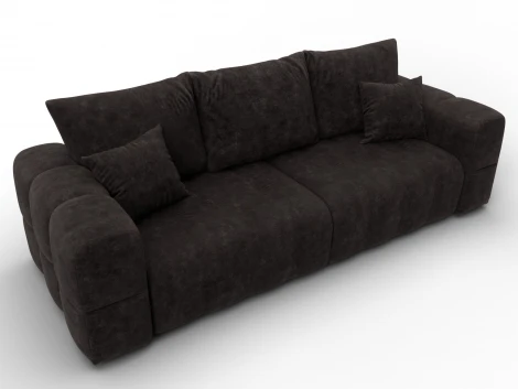 Диван прямой Лига-110 НПБ (ДВП,ДСП,ЛДСП,Брус,Фанера,Велюр/Коричневый) Лига Диванов 136508