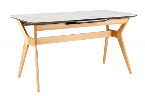 Стол раздвиж. Нарвик Ceramic 120-150 Automatic Natur//Light marble