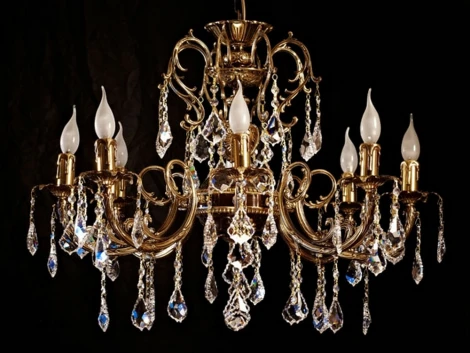 Подвесная люстра Brizzi 8888 8888/8 PB Leaf crystal