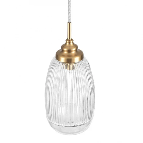 Подвесной светильник Lumion Dea 8439/1C латунь/прозрачный металл/стекло E14 1*40W 220V