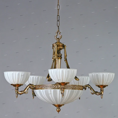 Люстра подвесная Ambiente by Brizzi Navarra, 10 ламп, бронза с белым