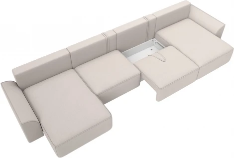 Диван п-образный Лига-048 НПБ лонг Лига Диванов (Замша) арт.128363