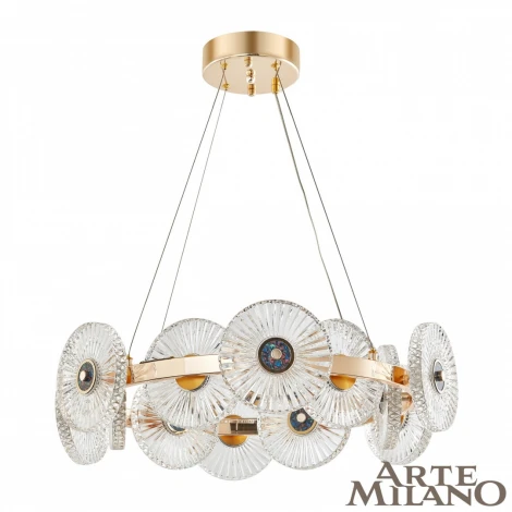 Подвесной светильник Arte Milano 3653.D600.H800.LED G (220V, на тросе, цветы)
