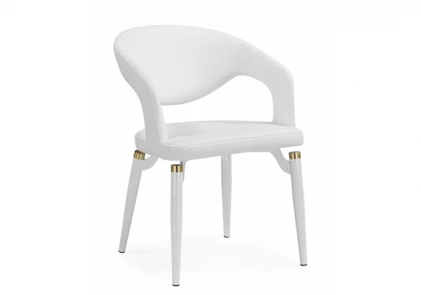 Стул на металлокаркасе Palma white / white and gold 15929