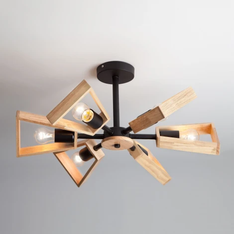 Потолочная люстра Eurosvet Klark 70056/6 черный (220V)