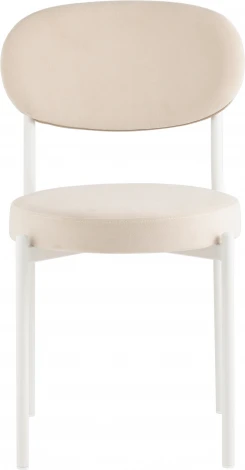 Стул Бриф SN велюр молочный каркас белый муар Stool Group арт.УТ000039457