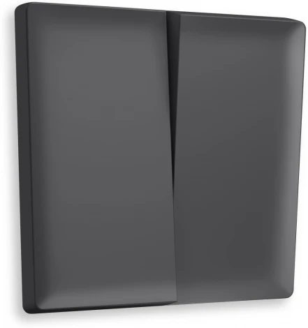 Лицевая панель Ambrella Volt ALFA (Графит Мягкое касание) для 2-клавишных выключателей QUANT AP9030