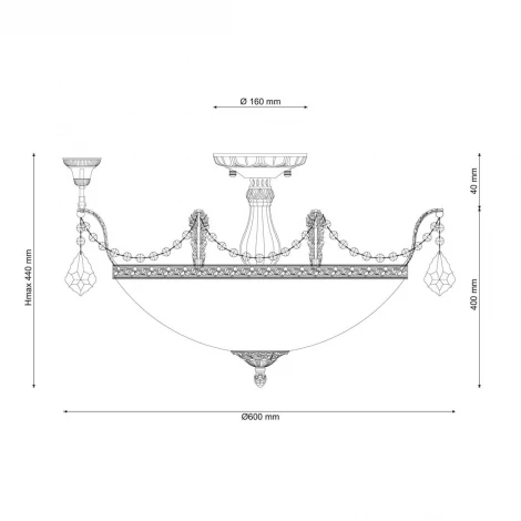 Потолочная люстра Lucia Tucci Barletta 181.8 D620 coffe gold (220V)
