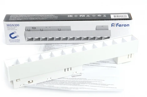 Трековый светодиодный светильник Feron MGN300 41928 низковольтный 12W 48V