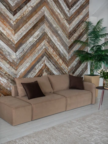 ПОРТЛЕНД  Диван прямой с банкеткой бежевый D1 furniture арт.AAA41669001