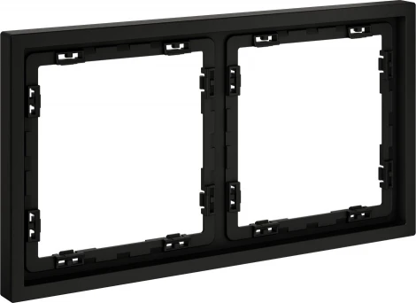 Рамка на 2 поста (черный матовый) Voltum S70 VLS100208