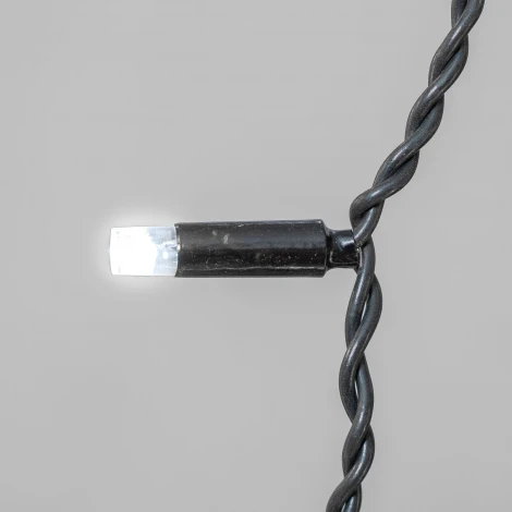 Гирлянда Занавес Облегченный c колпачком 2 x 1 м белый 220В, 200 LED, провод черный каучук 2,3мм, IP65 Laitcom ECO200NOT-1-2W